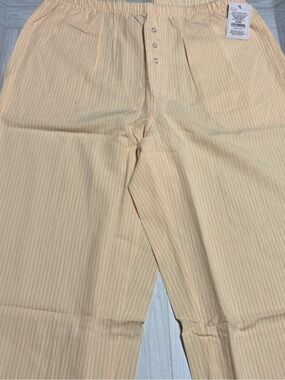Auden Women’s Peach Stripe Pajama Pants Size S Long NWT